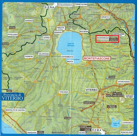 Landkarte Bagnoregio