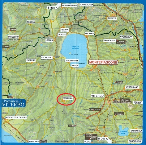 Landkarte Tuscania